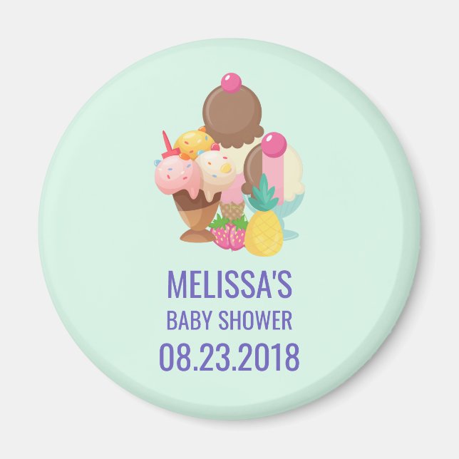 Íman Sorvete com Chá de fraldas de borrifagem (Frente)