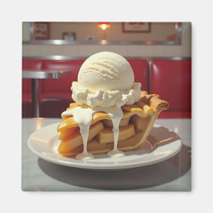 Íman Sorvete de Apple Pie e Vanilla no Diner