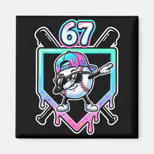 Íman Sorvete de Beisebol Drip 67 Jogador Dabbing Seis S