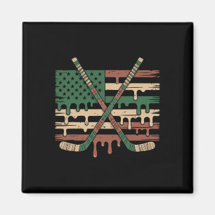 Íman Sorvete De Hóquei Camuflagem Gotejante Bandeira Do