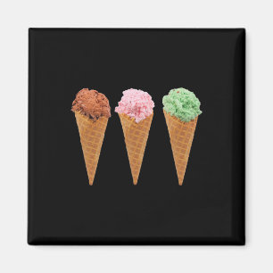 Íman Sorvete De Waffle Cones E Sorvete De Chocolate