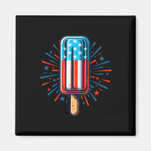 Íman Sorvete do Dia 4 de Julho Bandeira Americana Patri