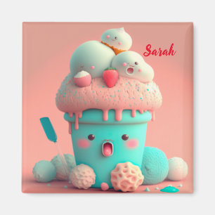 Íman Sorvete rosa-rosa-rosa