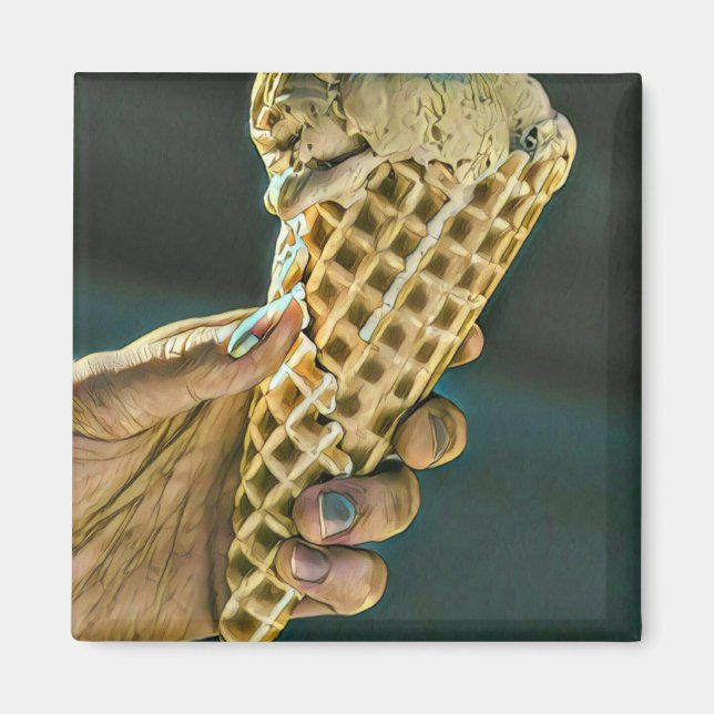 Íman Sorvete sundae para crianças (Frente)