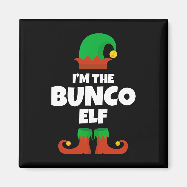 Íman Sou a família Bunco Elf Pajama Natal Engraçado Bu (Frente)