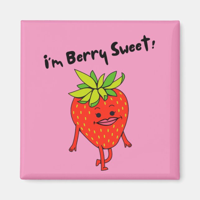 Íman Sou Berry Sweet! - Arma de Fruta Engraçado (Frente)