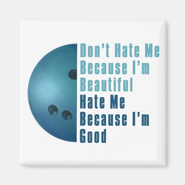 Íman Sou Bonita, Sou Boa Boliche Azul (Frente)