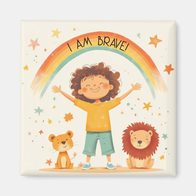 Íman Sou Corajoso - Afirmação De Crianças (Frente)