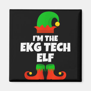 Íman Sou Ekg Tech Elf Família Pijama Natal Eletroca