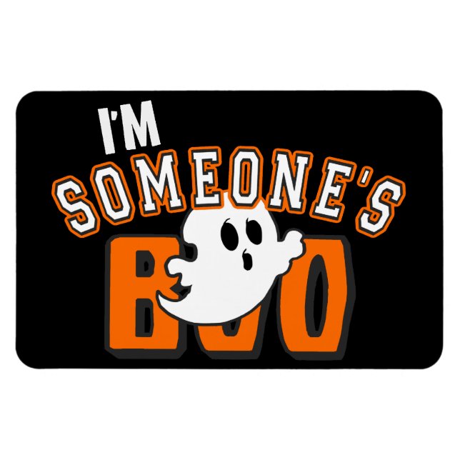 Íman Sou o "Boo Ghost Halloween Magnet" de alguém (Horizontal)