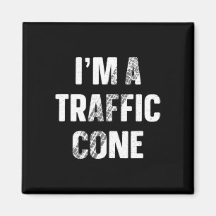 Íman Sou um Cone de Trânsito Camisa Adultos Costume Eng