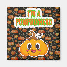 Sou um Pumpkinhead 1 com Pumpkin Background Square