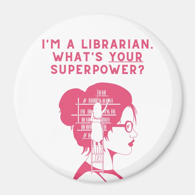 Íman Sou uma Bibliotecária - Ímã (Frente)