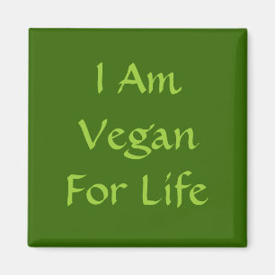 Íman Sou Vegan Para A Vida. Verde. Slogan. Personalizad