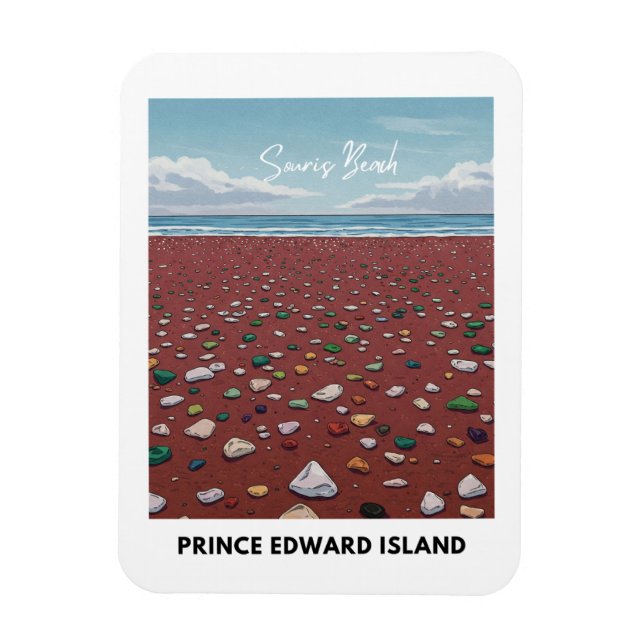 Íman Souris Beach Seaglass Magnet (Vertical)