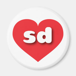 Íman South Dakota Red Heart - amor