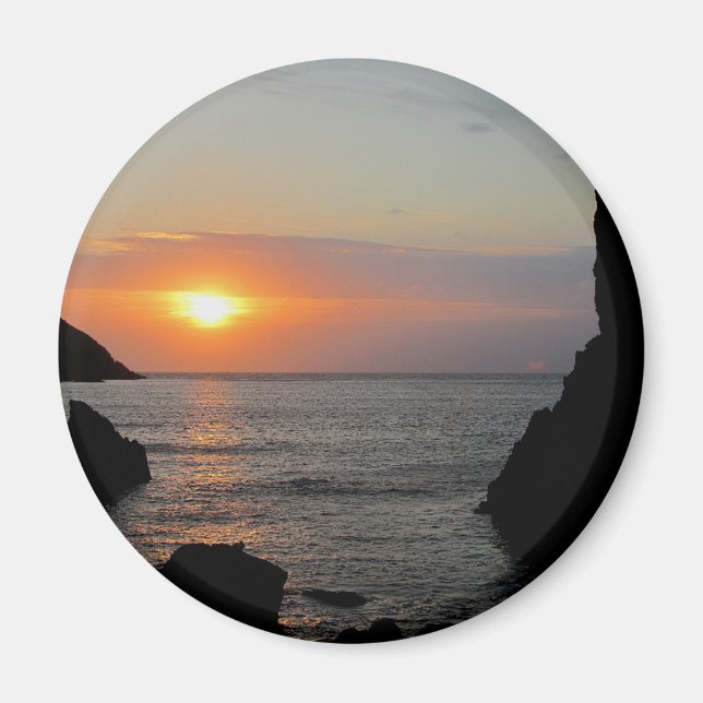 Íman South Devon Hope Cove Autunm Sunset (Frente)