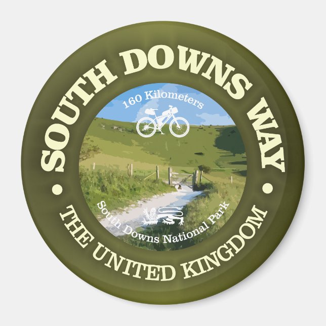 Íman South Downs Way (ciclismo c) (Frente)