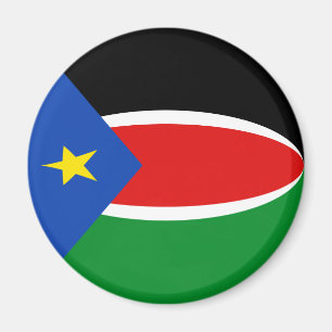 Íman South Sudan Fisheye Flag Magnet