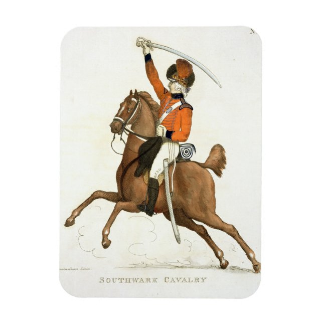 Íman Southwark Cavalry Volunteer, placa 6 de Loyal V (Vertical)