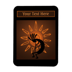 Íman Southwest Kokopelli Sun Rustic Brown Foto Brown Ru