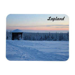 Íman Souvenir Couché de soleil en Laponie