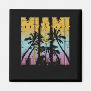 Íman Souvenir de Miami Vacation - Roupa de Retro Beach