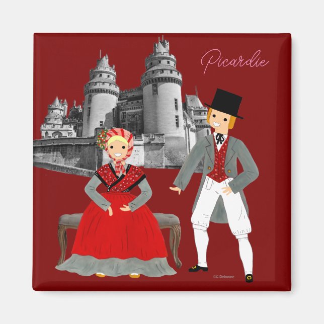 Íman Souvenir de Picardie, França (Frente)