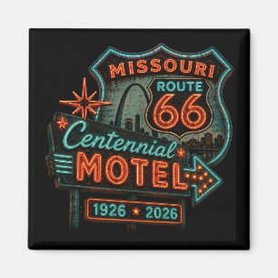 Íman Souvenir do Centenário da Rota 66 do Missouri