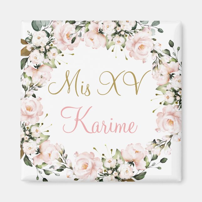 Íman Souvenir do imã Quinceanera (Frente)