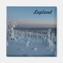 Íman Souvenir Forêt enneigée de Laponie