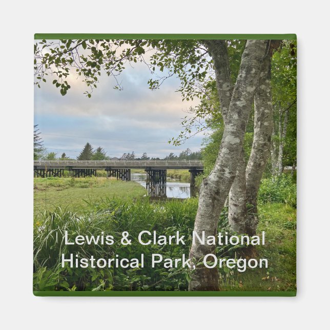 Íman Souvenir Magnet: Pk Histórico de Lewis & Clark Nat (Frente)