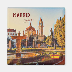 Íman Souvenir paisagem da Espanha de Madrid