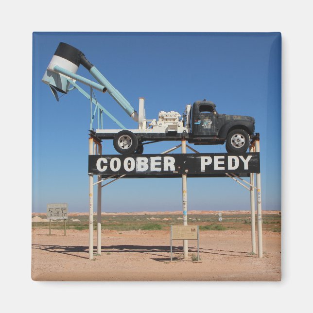 Íman Souvenir Personalizado do Pedy Outback Coober (Frente)