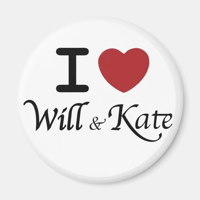 Íman Souvenirs do Casamento Real para William e Kate (Frente)