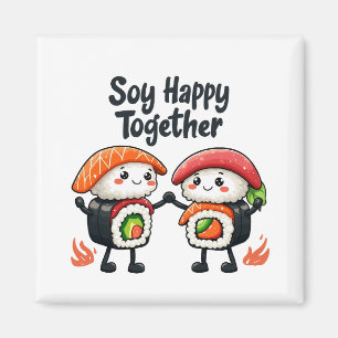 Íman Soy feliz juntos Sushi Kawaii Comida japonesa
