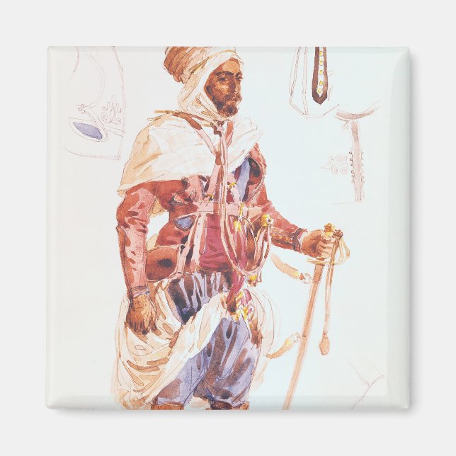 Íman Spahi com sua espada, c.1854 (Frente)