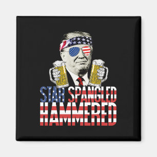 Íman Spangled Hammered Presidente Donald Trump Beer Lov