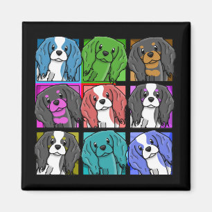 Íman Spaniel de rei descuidado Charles do pop art