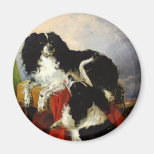 Íman Spaniels de rei Charles - arte do cão - Richard