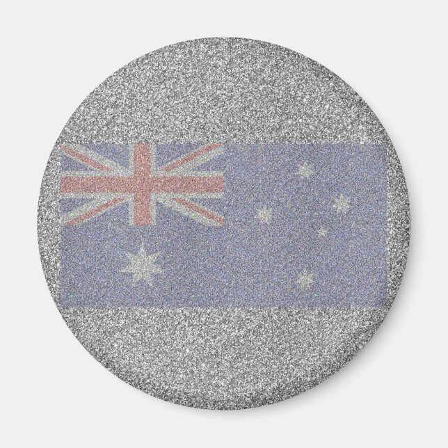 Íman Sparkly Australian Flag (Frente)