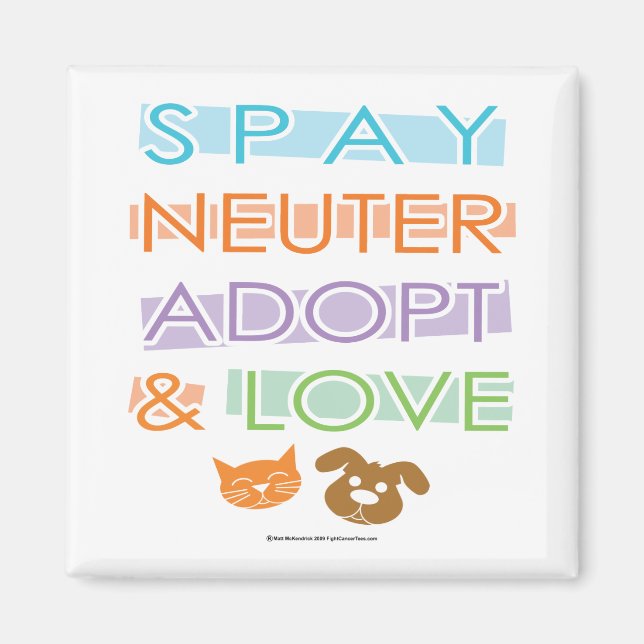 Íman Spay Neuter Adote Love (Frente)