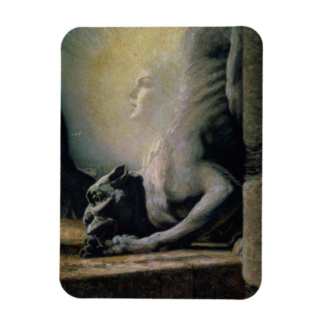 Íman Sphinx e Chimera, 1906 (óleo na canvas) (Vertical)