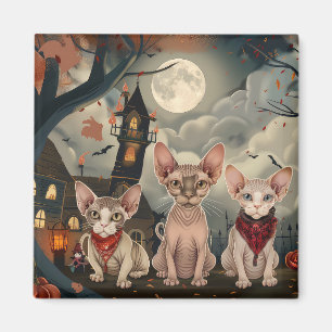 Íman Sphynx Cat Halloween Spooky