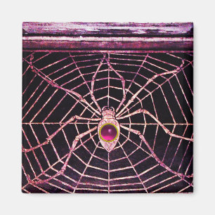 Íman SPIDER E Fúchsia Ametist Preto Rosa