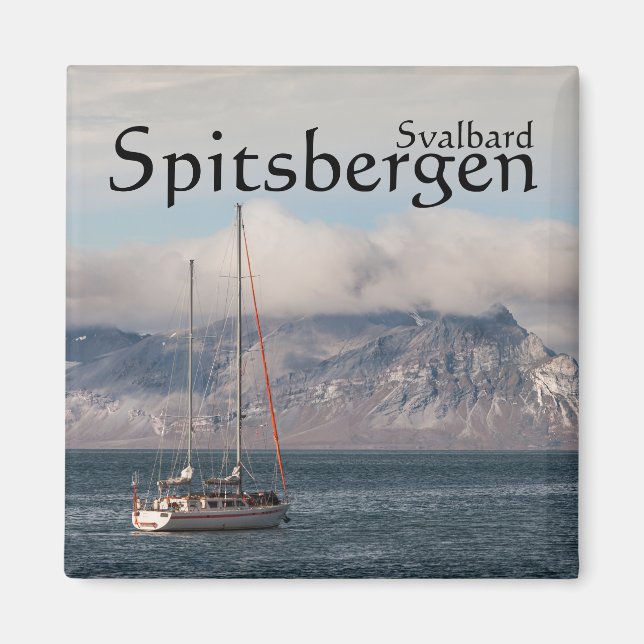 Íman Spitsbergen Svalbard Sailboat (Frente)