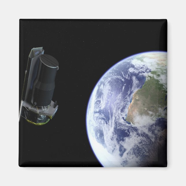 Íman Spitzer partindo da Terra logo após o lançamento (Frente)