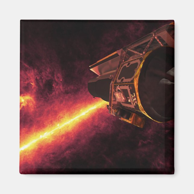 Íman Spitzer visto contra o céu infravermelho (Frente)