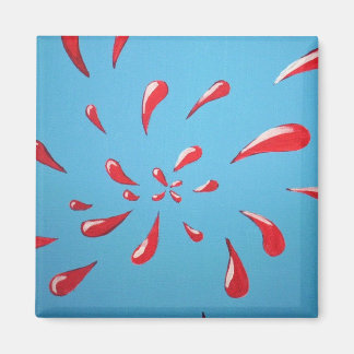 Íman "Splat!" Magneta quadrada