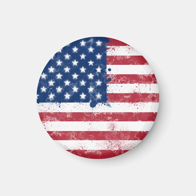 Íman Splatter Painted American Flag (Frente)